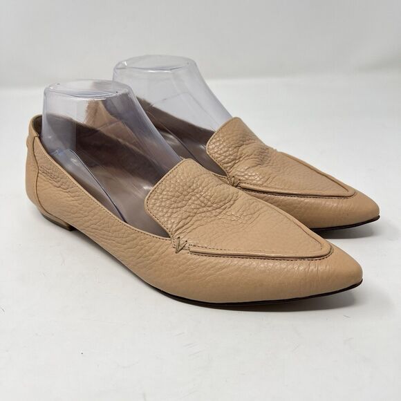 Vionic Noah Flats Womens 9.5 Tan Slip-On Pointed Toe Tumbled Leather - Picture 2 of 11